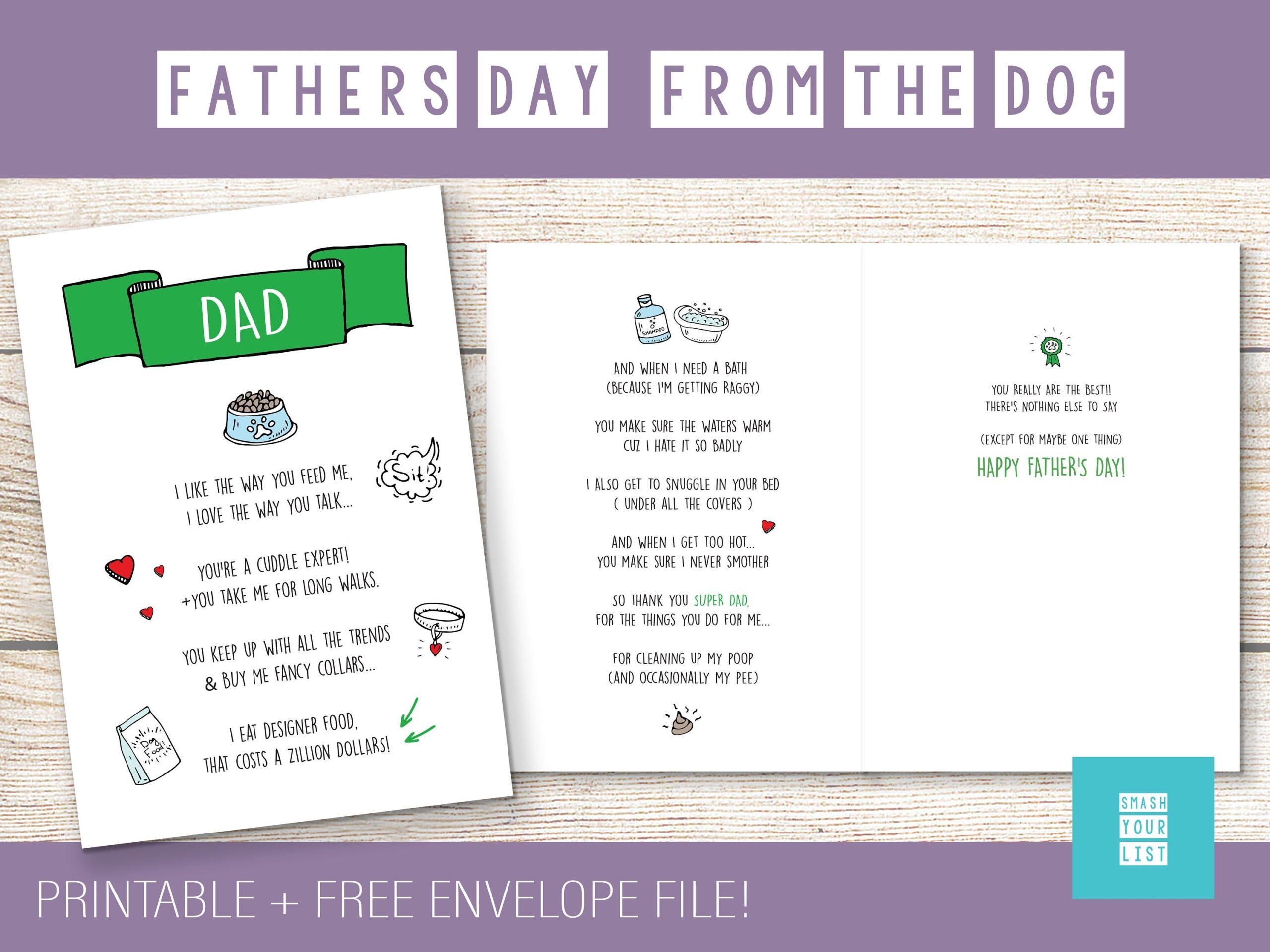 TOP SELLER From The DOG Printable Fathers Day Card 2022 Printable 