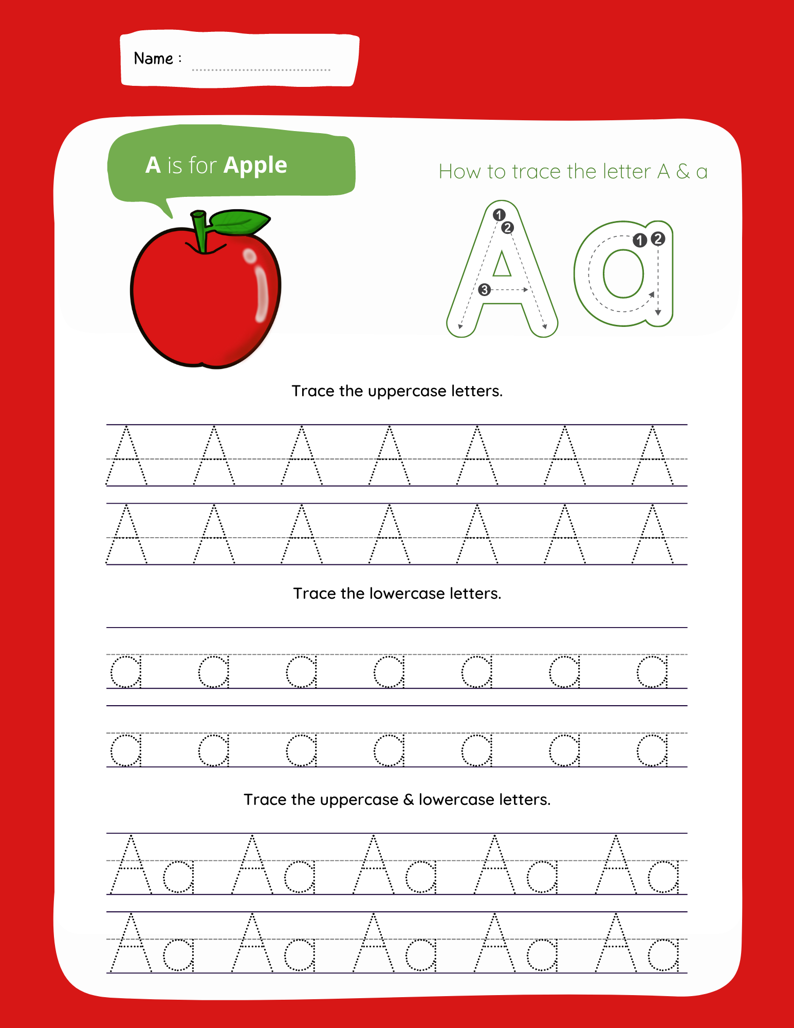 trace abc worksheet