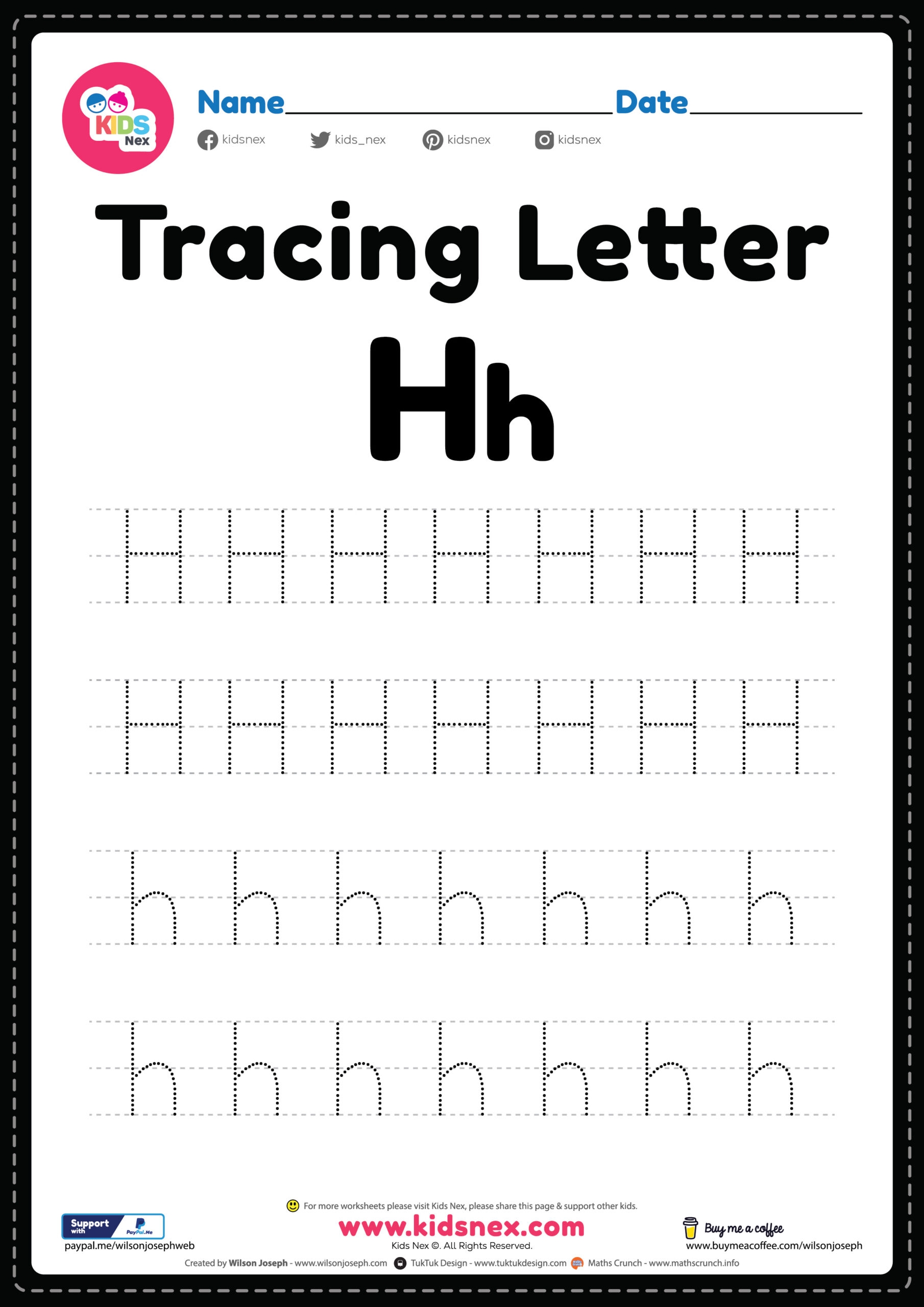 tracing alphabet worksheet