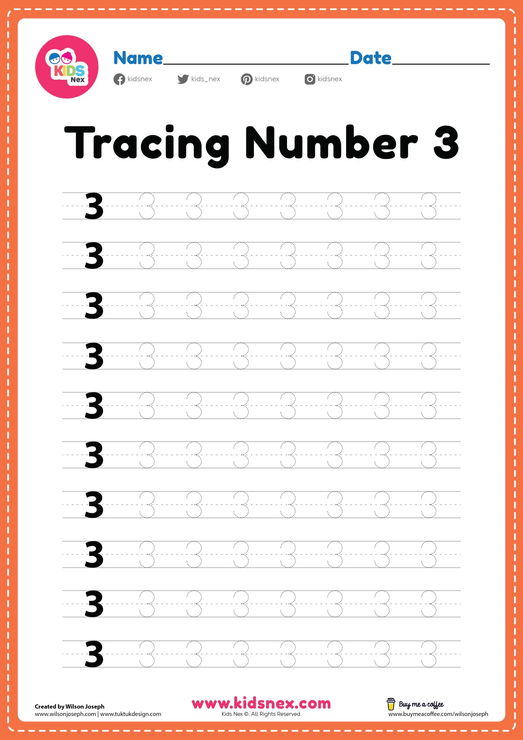number 3 worksheet