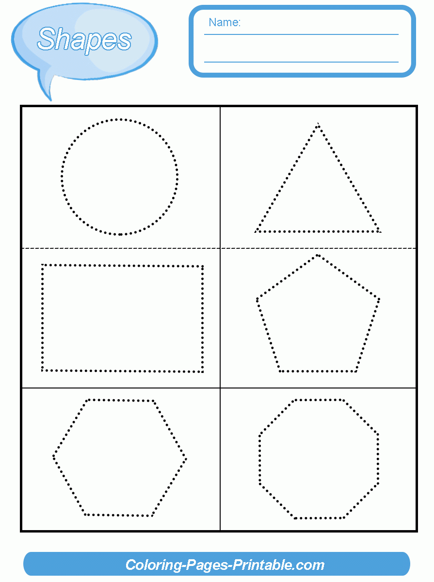 preschool shapes worksheets