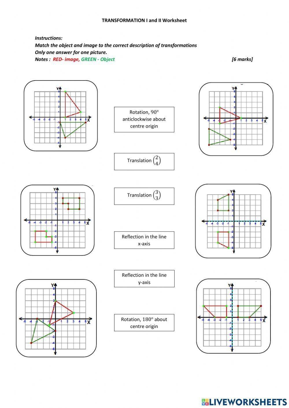 Transformation Worksheets Worksheets Library