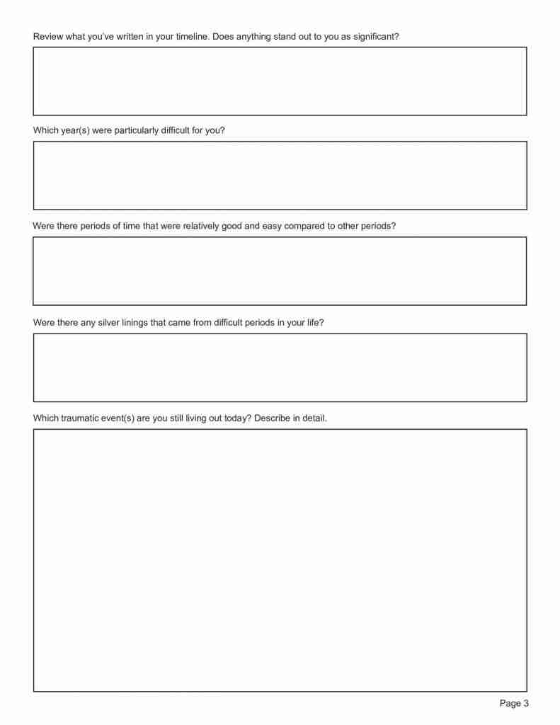 Trauma Timeline Worksheet