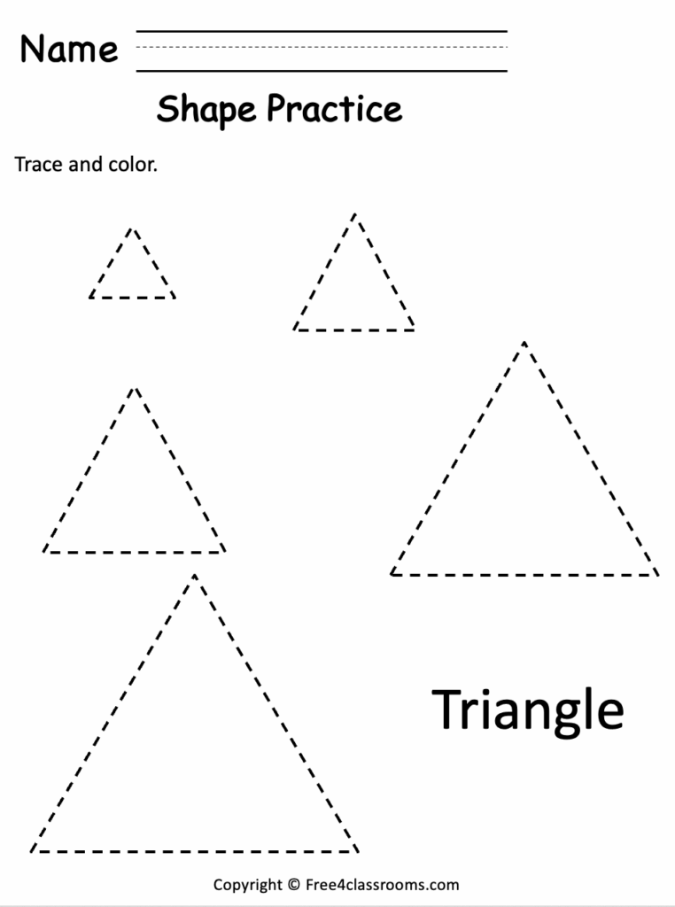 Triangle Preschool Worksheet PreschoolWorksheet