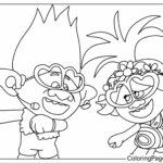 Trolls Band Together Coloring Pages To Printable Free Printable