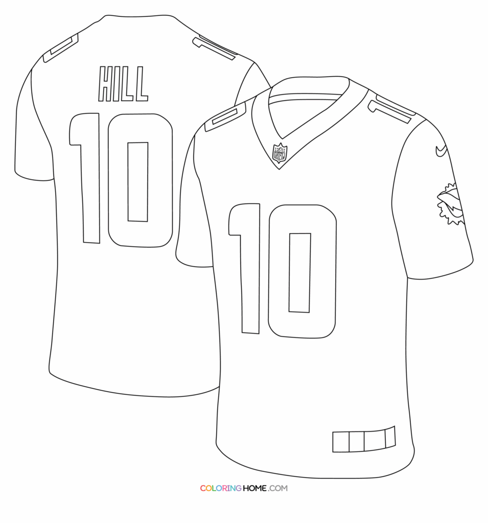 Tyreek Hill Jersey Coloring Page Coloring Home