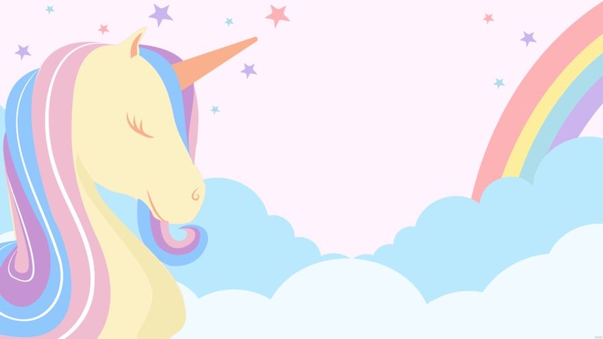 Unicorn Invitation Background In Illustrator SVG JPG EPS PNG 