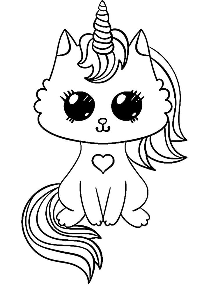 free printable coloring pages unicorn cat