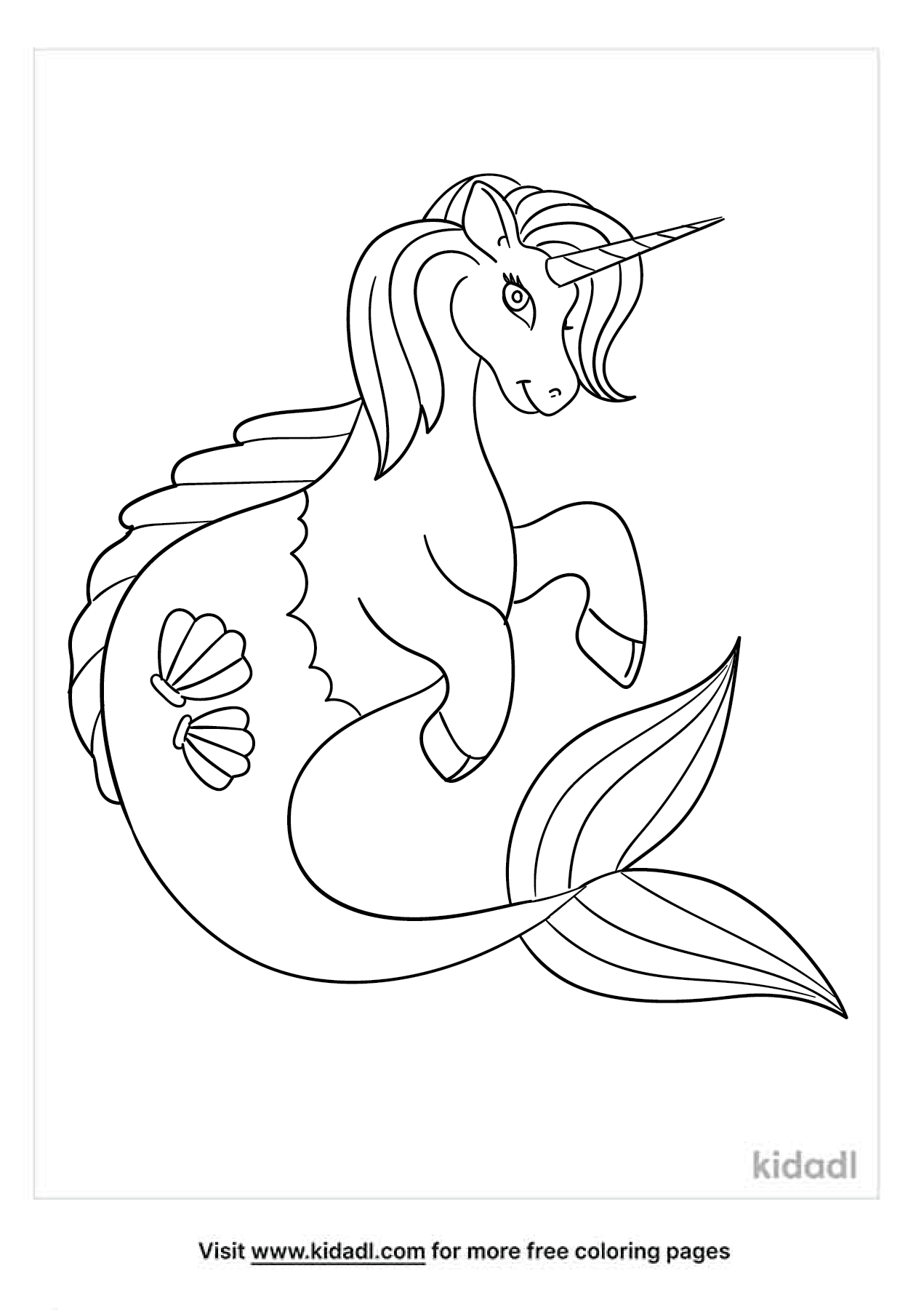 printable coloring pages unicorn mermaid