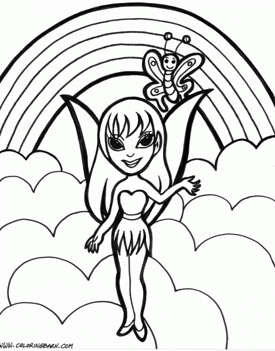 Unicorn Rainbow Coloring Pages Coloring Home