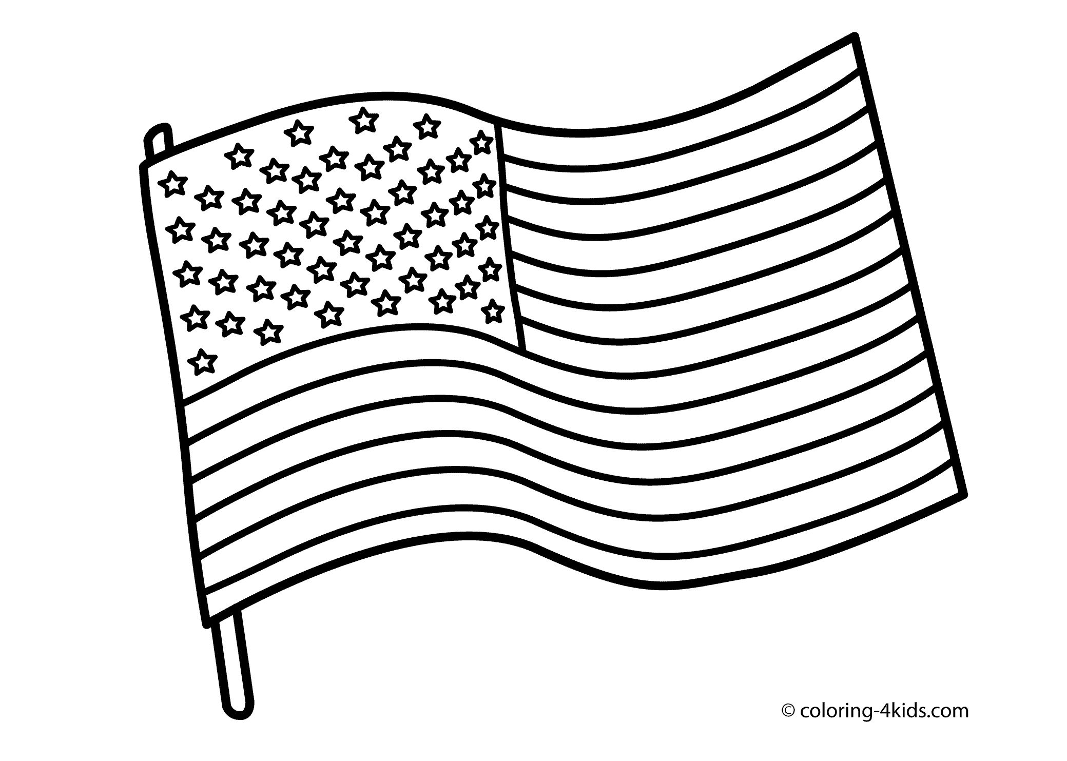 Us Flag Coloring Pages Printable Coloring Pages