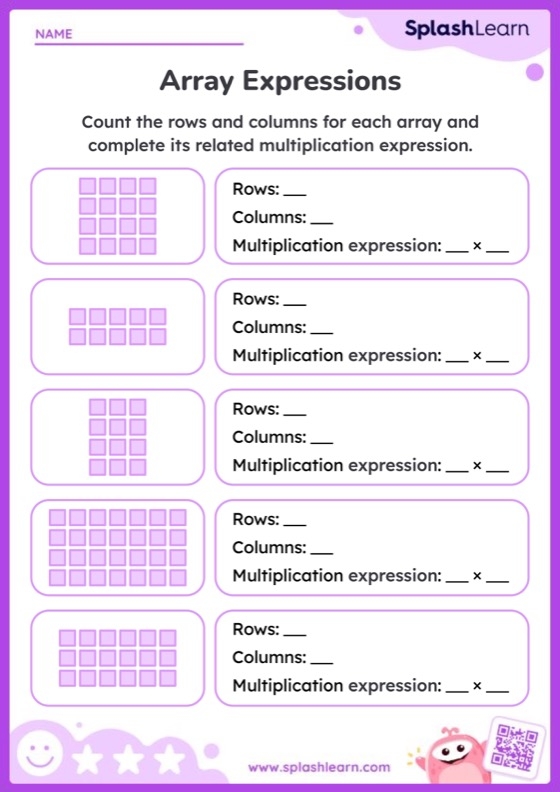 using arrays to multiply worksheets