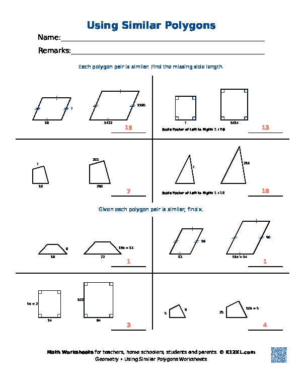 Using Similar Polygons Worksheets Worksheets Library