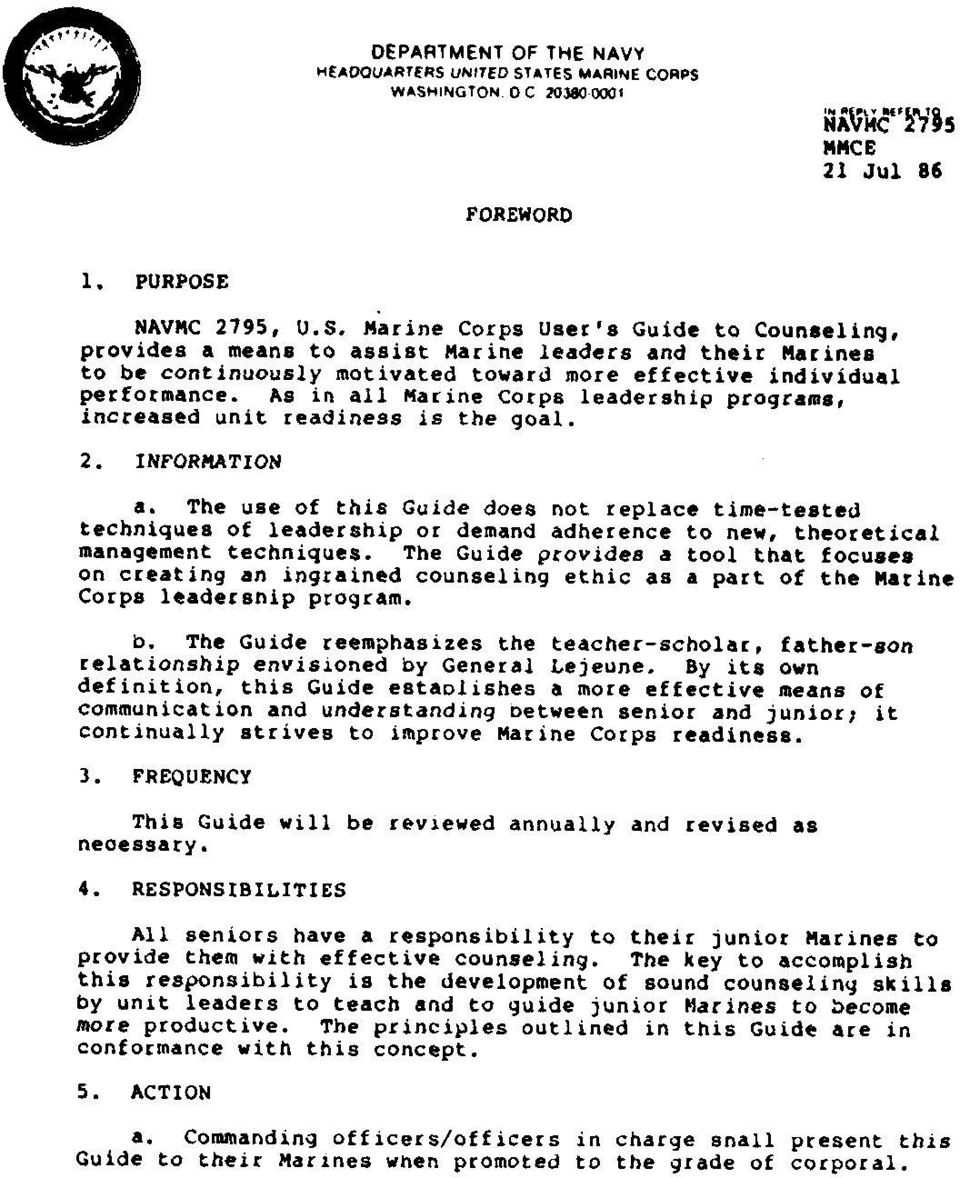 usmc counseling worksheet