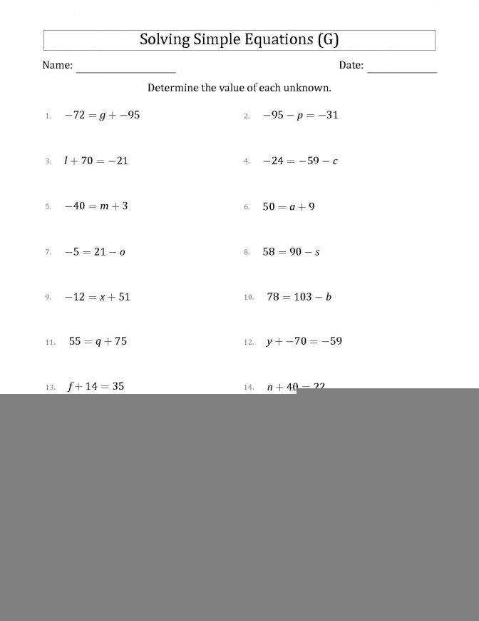 Variables On Both Sides Worksheet Homeschooldressage Equations Worksheets
