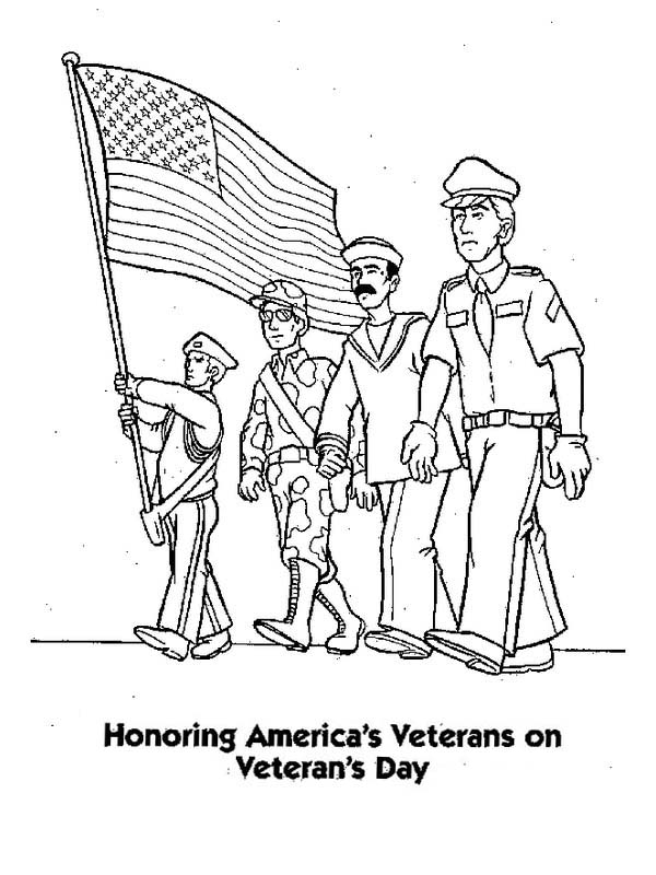 Veterans Day Color Pages Free