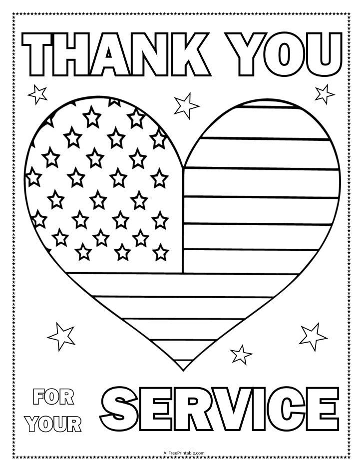 Veterans Day Coloring Page Free Printable For Kids