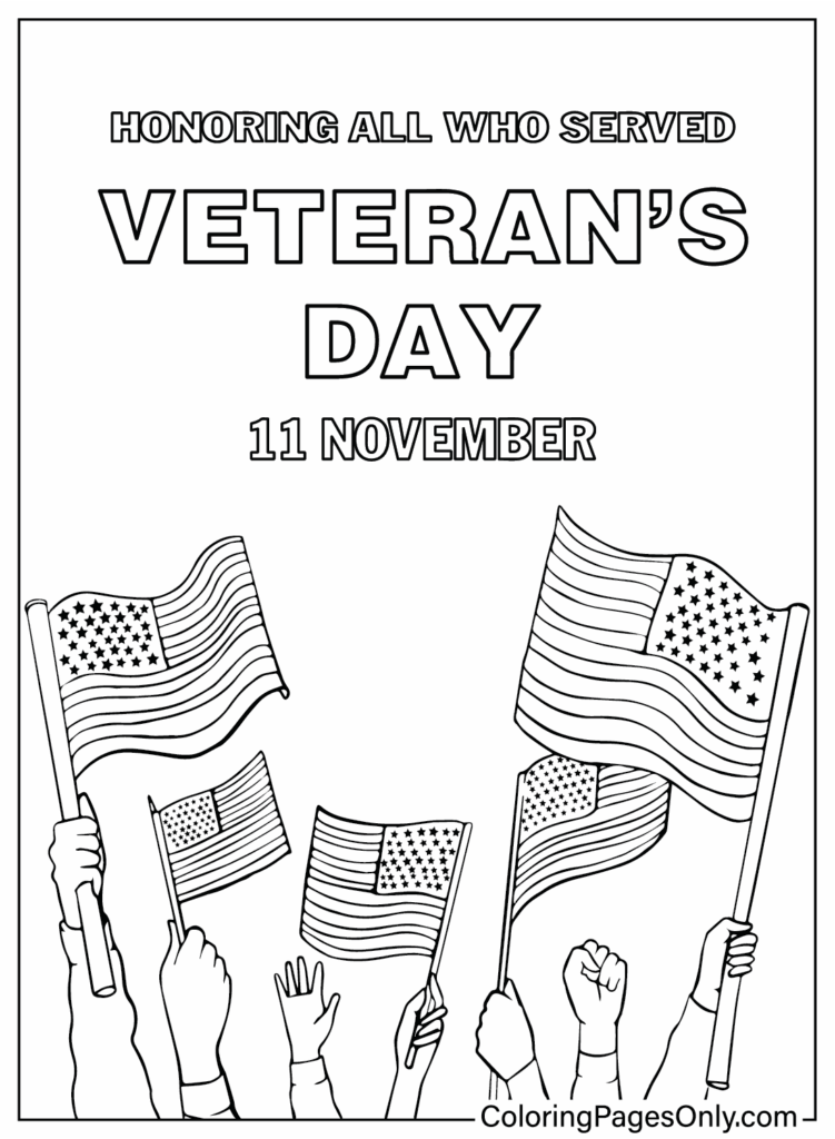 Veterans Day Coloring Page PDF Free Printable Coloring Pages