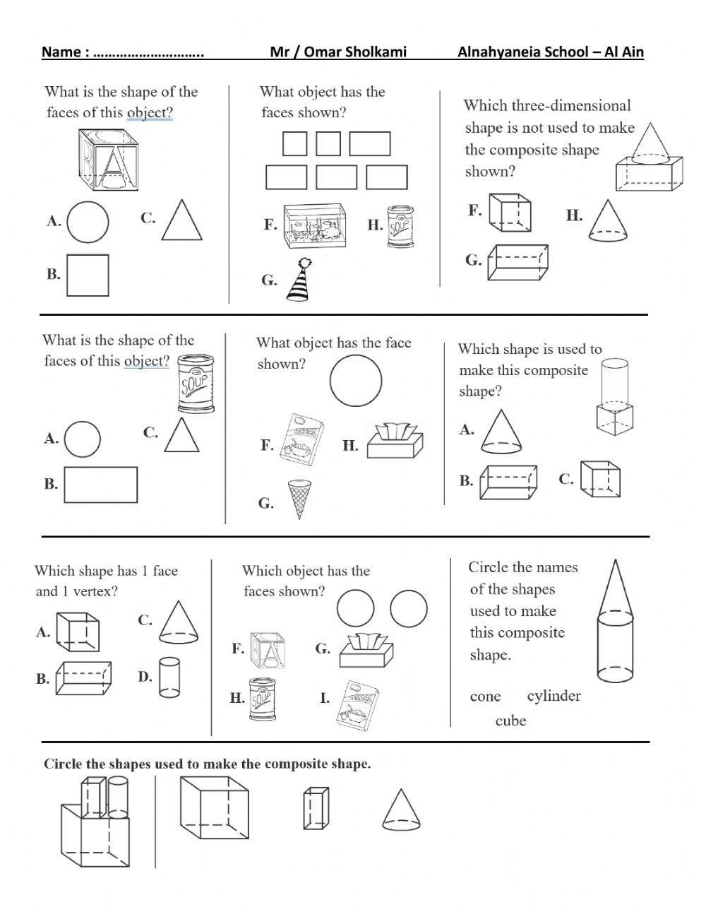 Volume Of Composite Figures Worksheets Worksheets Library