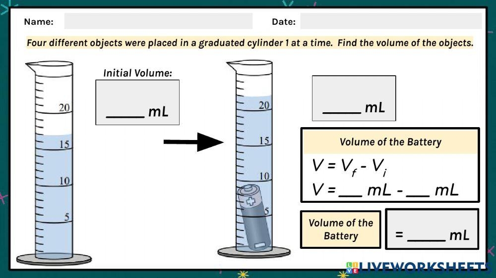 Volume Of Irregular Solids Worksheet Worksheet Live Worksheets