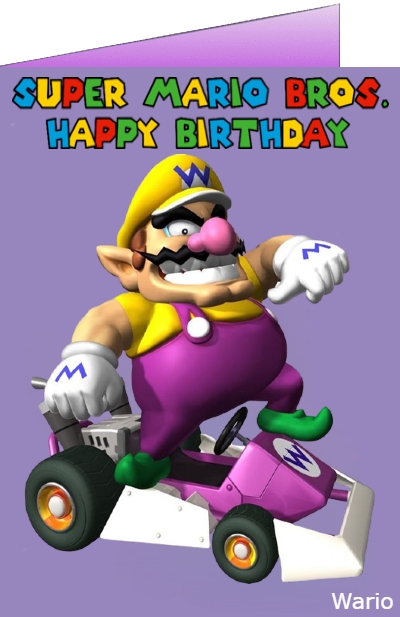 Wario Mario Brothers Birthday Ecards