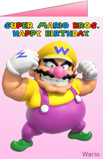 Wario Mario Brothers Birthday Ecards