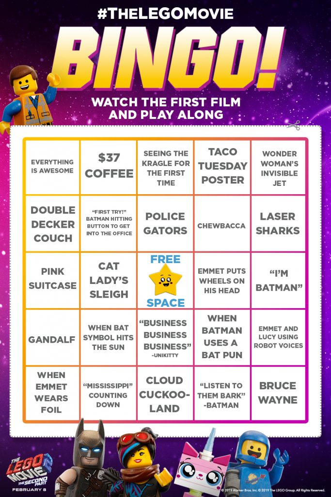 printable lego bingo cards