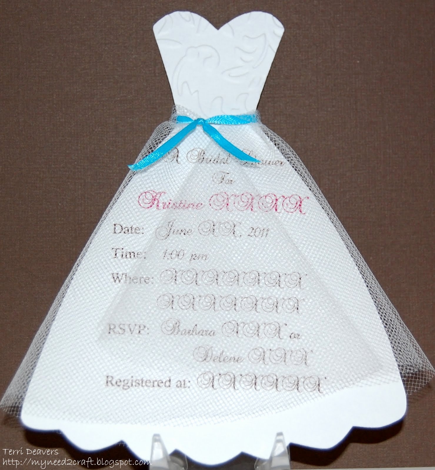 Wedding Dress Invitation Template Shooters Journal