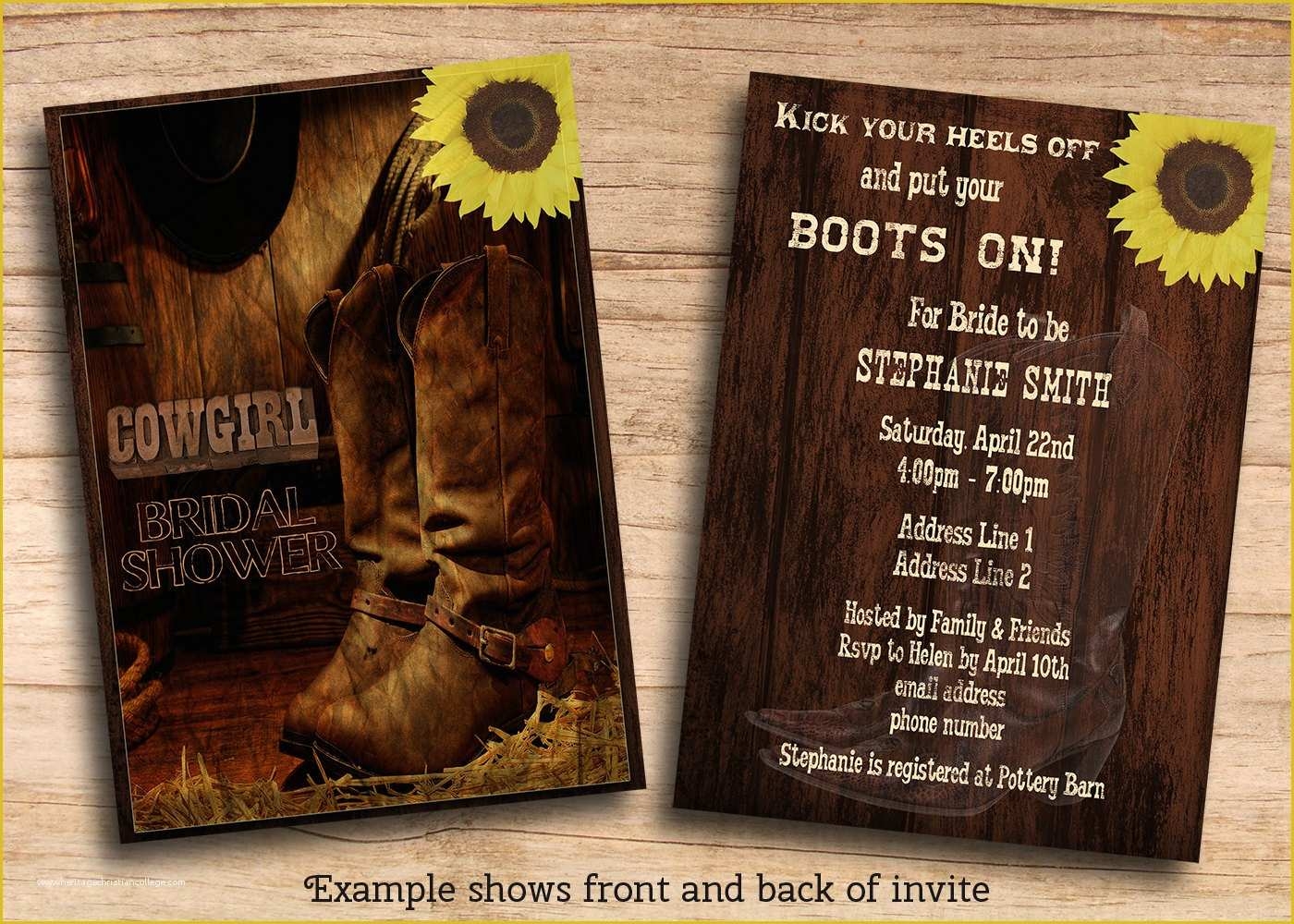 Western Themed Invitations Templates Free Of Printable Rustic Country