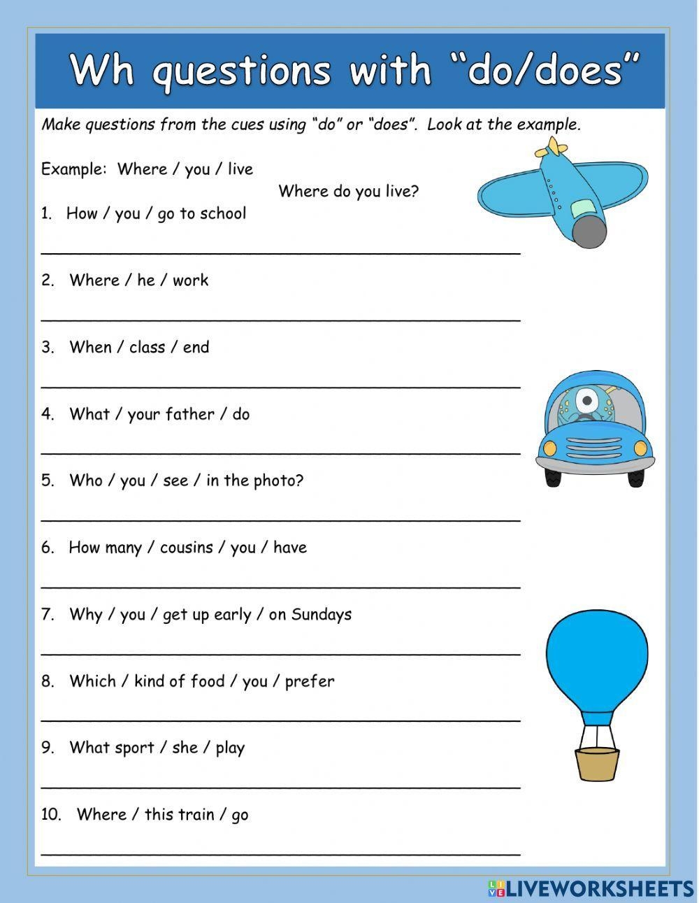 WH Questions Worksheets Engaging Activities For Learning
