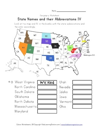 What Are The 50 States Worksheets 99Worksheets Worksheets Library