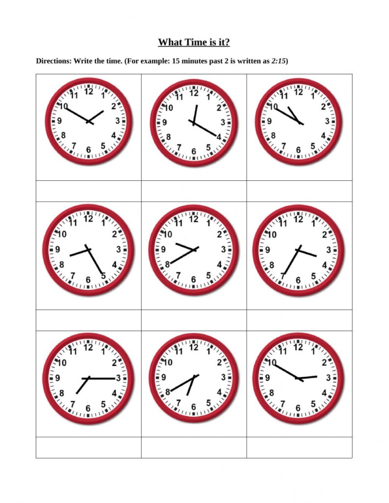 telling time to the minute worksheets