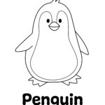 Whimsical Penguin Coloring Page For Kids