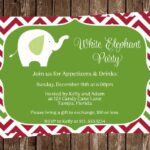 White Elephant Invitation Template Printable Templates Free