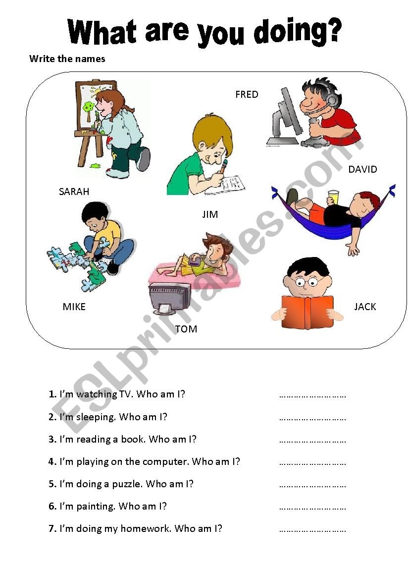 am is are worksheet