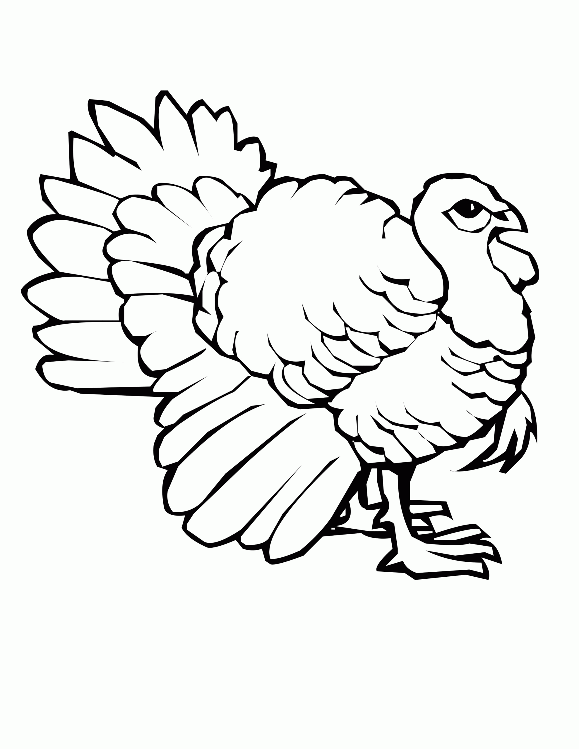 turkey coloring page free printable
