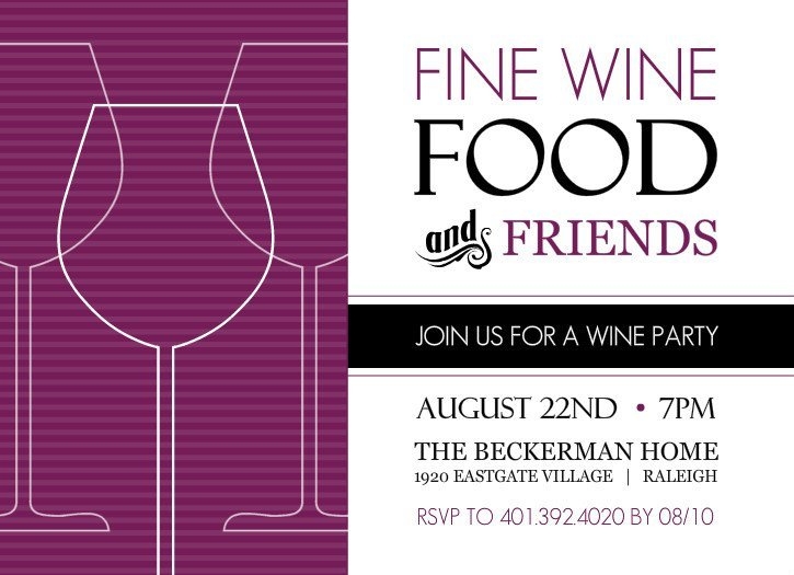 Wine Party Invitations Templates