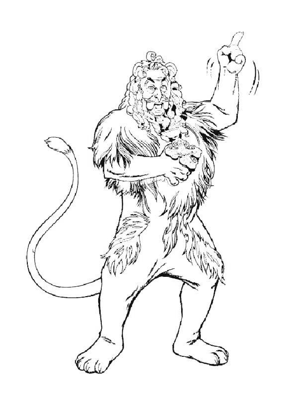 Wizard Of Oz Coloring Pages The Cowardly Lion Free Printable Coloring
