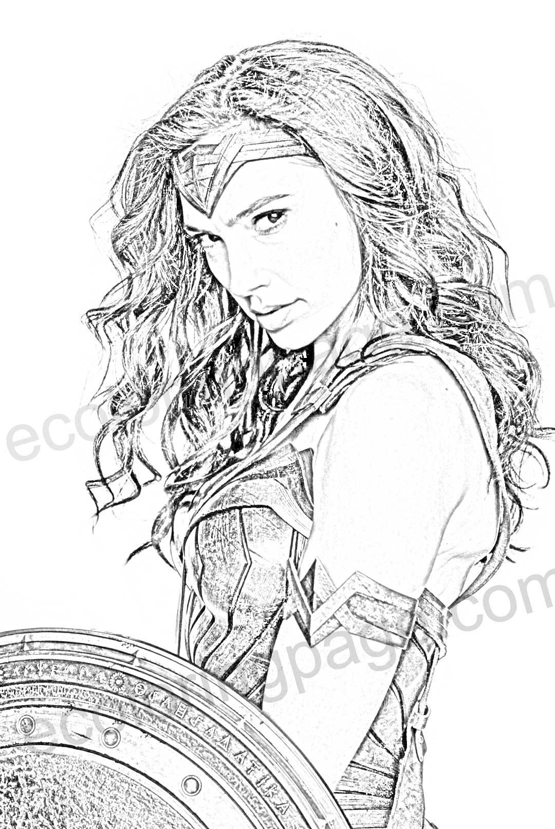 Wonder Woman Coloring Page