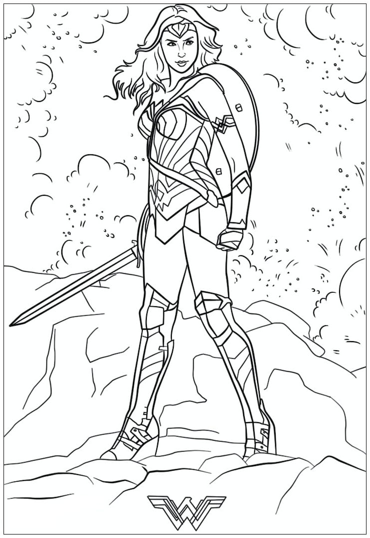 Wonder Woman Wonder Woman Kids Coloring Pages