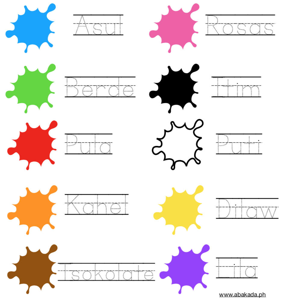 printable kinder worksheet filipino