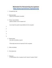 mynextmove.org worksheet