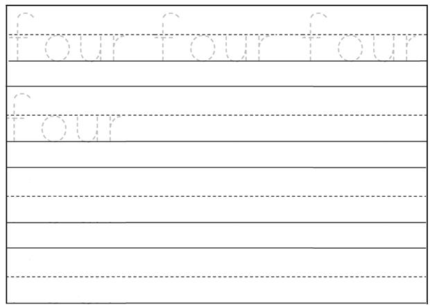 number four worksheet