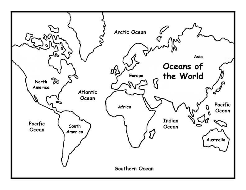 World Map Coloring Page For Kids Coloring Home
