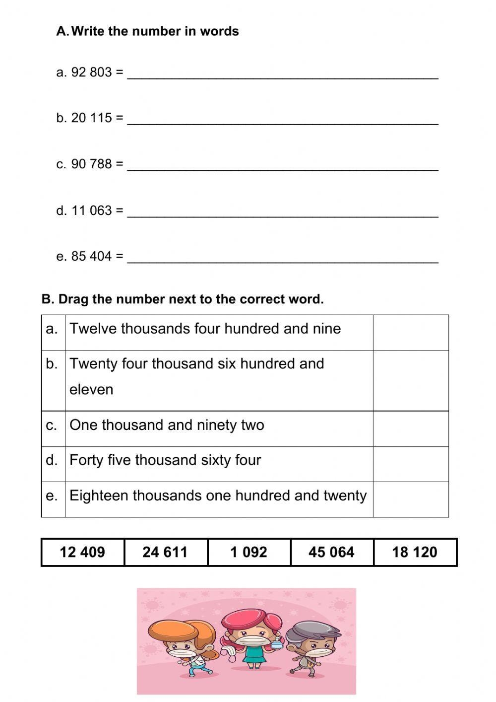 number words worksheet