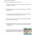 Writing Algebraic Expressions From Word Problems Worksheet With