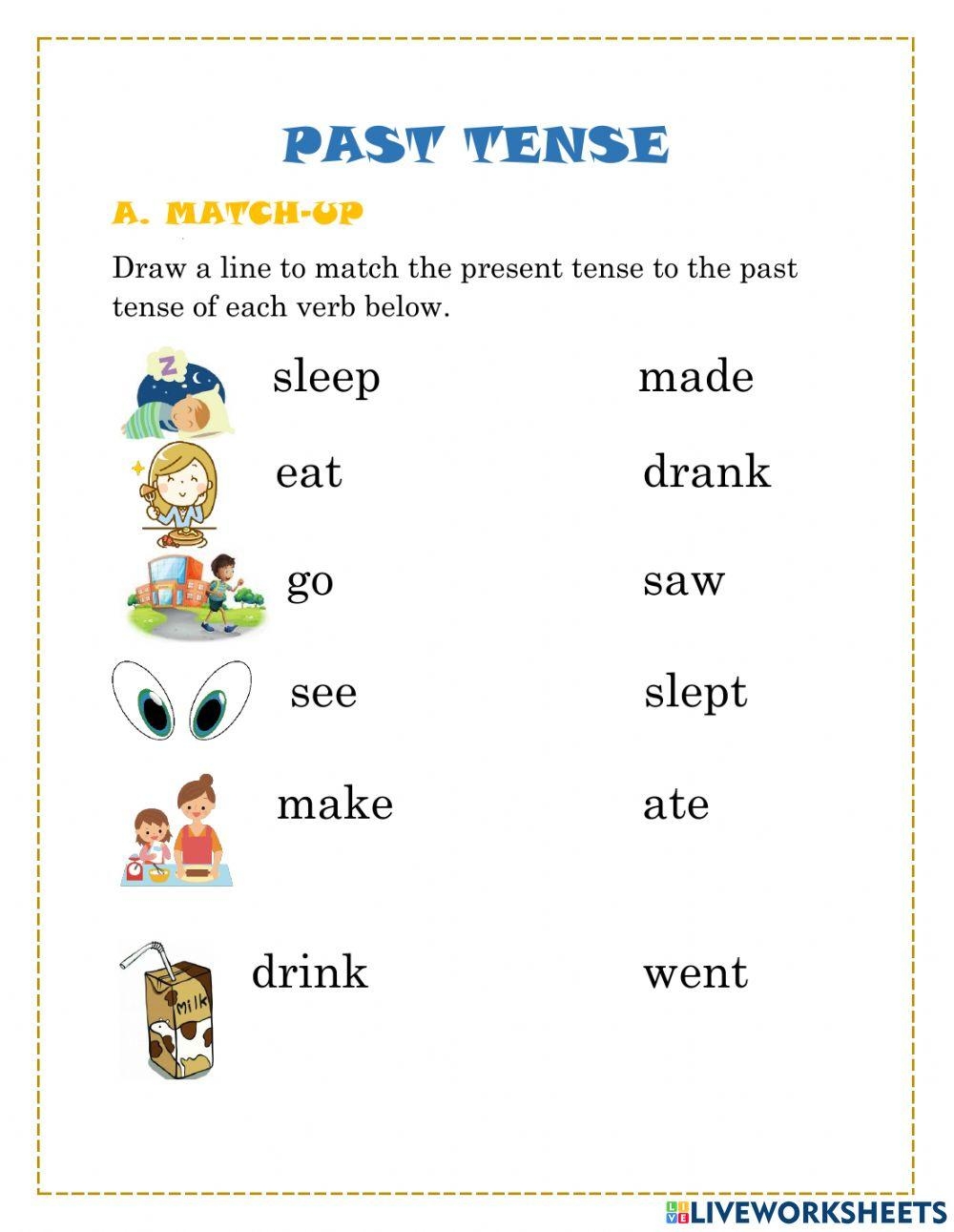 Writing Past Tense For Regular Verbs Worksheet Worksheets Library