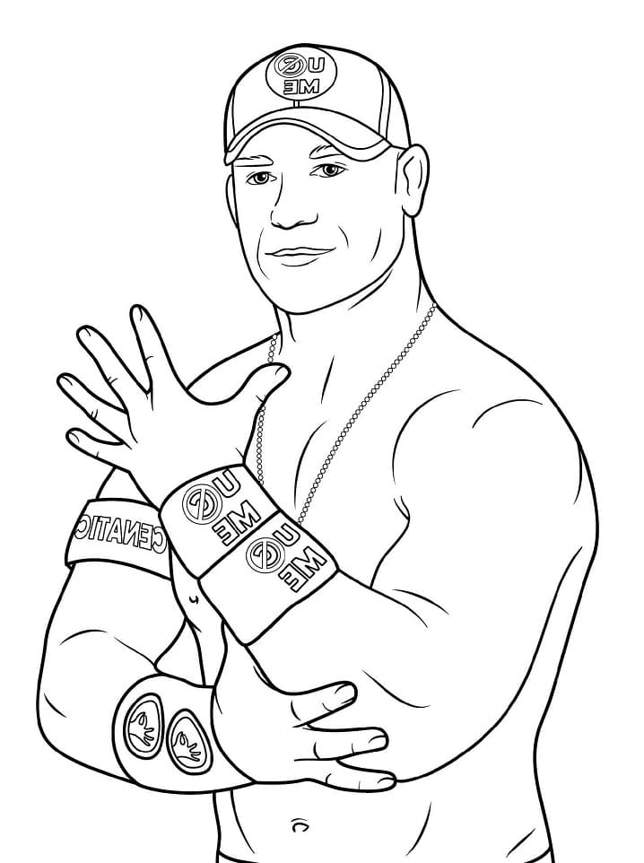 WWE John Cena Coloring Page Free Printable Coloring Pages For Kids