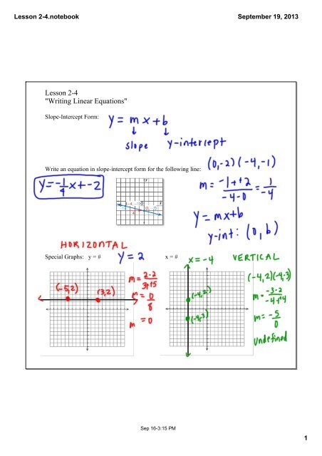 Y Mx B Worksheets