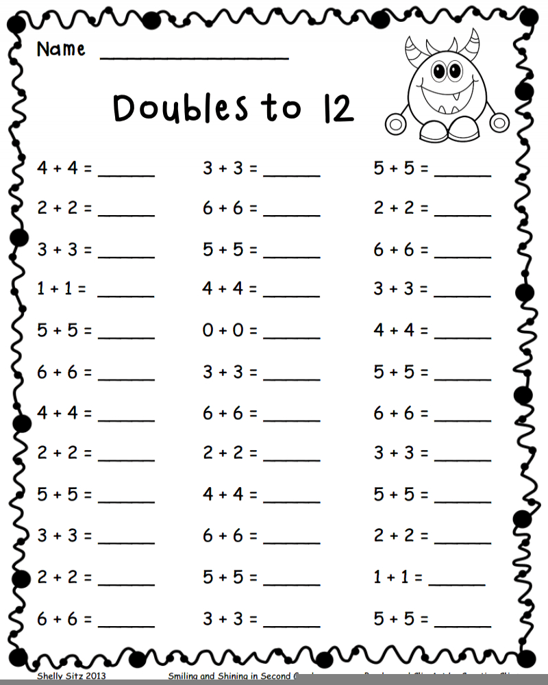 Year 1 Addition Worksheets PDF Math Worksheets Printable